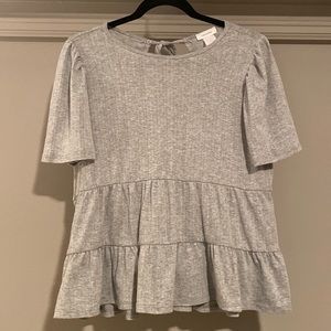 Grey peplum top